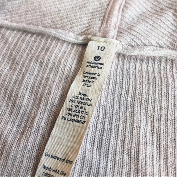 Lululemon Cabin Yogi Wrap Neutral Pink Sz 10 - Picture 4 of 9